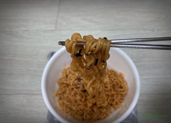 삼양 비빔밀면 비빔 라면 2022년 6~8월 조리 후 면