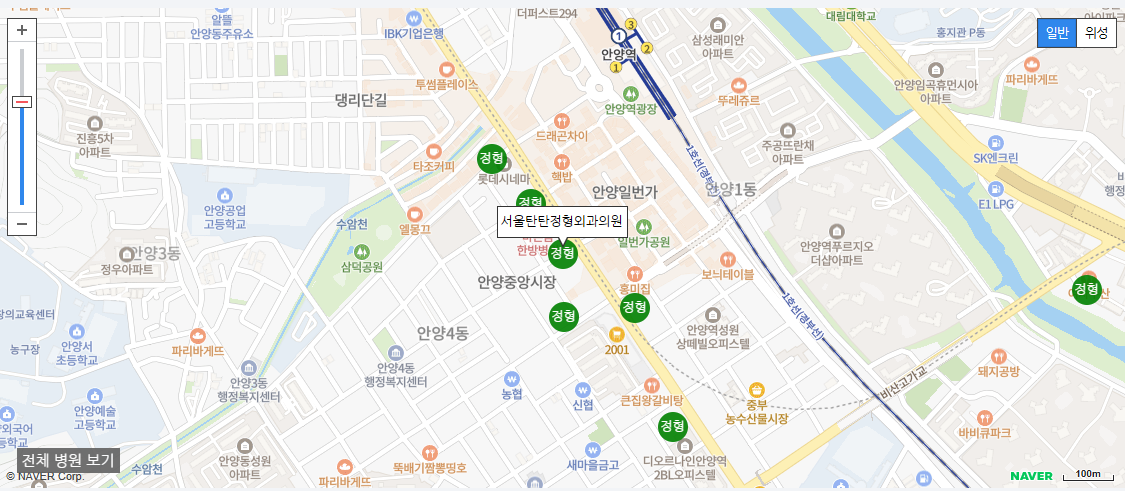 안양시에서 야간 진료를 볼 수 있는 정형외과 병원 서울탄탄정형외과의원
