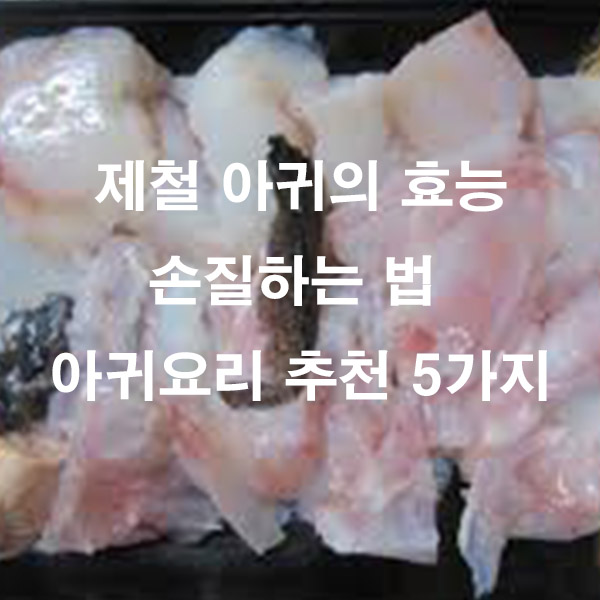 제철 아귀의 효능 손질하는 법 아귀요리 추천 5가지
