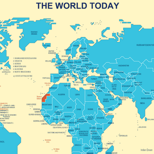 세계 지도 크게보기 (UN 공식 자료)