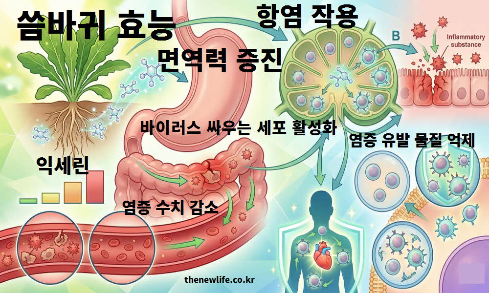 씀바귀 효능 항염 작용 면역력 증진