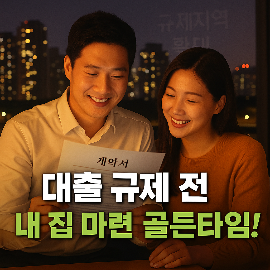 대출 규제 전, 내 집 마련 골든타임!