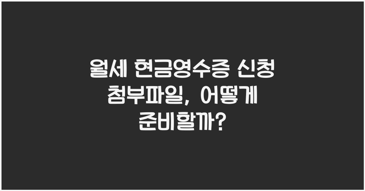 월세 현금영수증 신청 첨부파일
