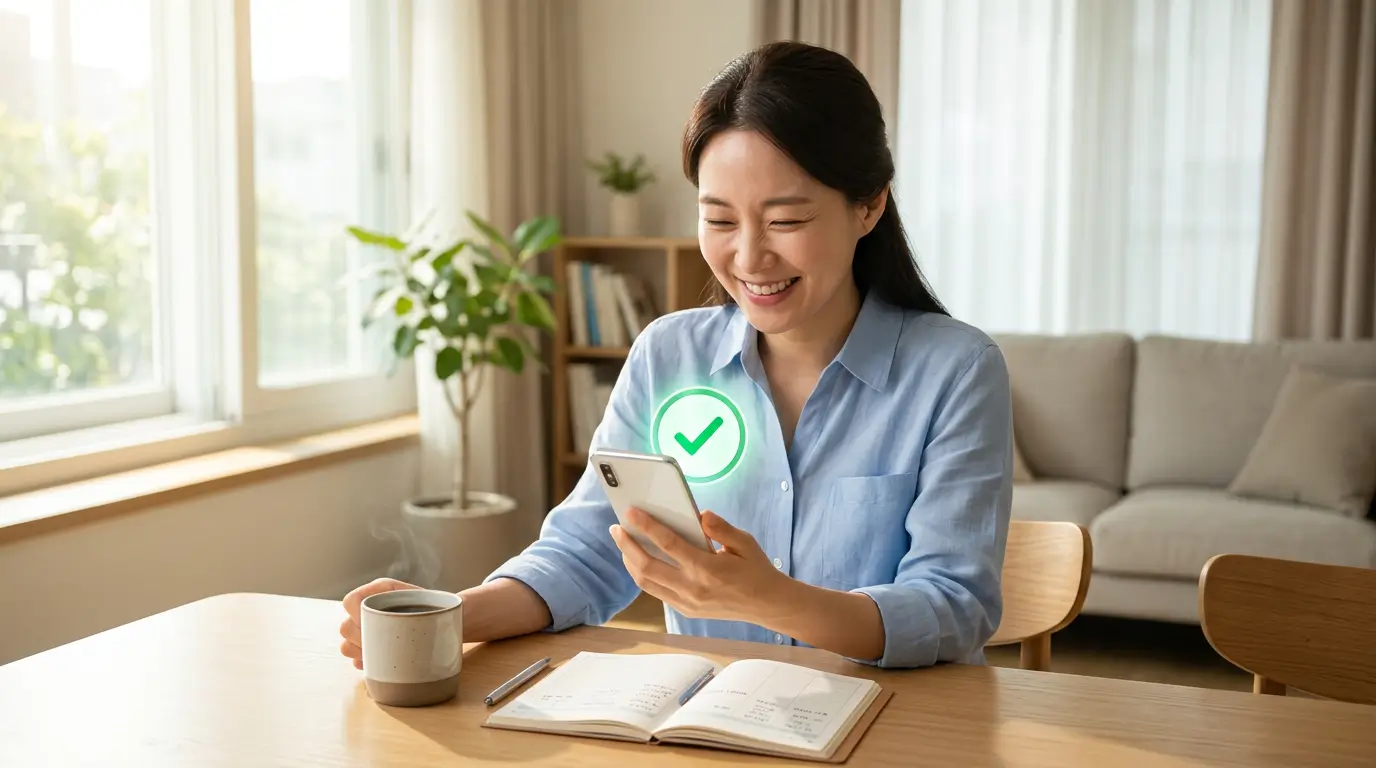 모바일 안심 진단으로 대환 금리 비교 후 안도감