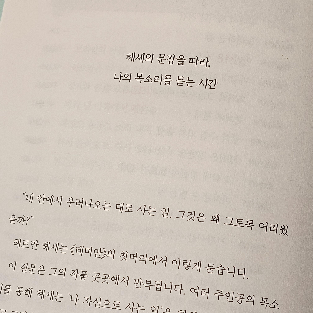 책 하루 필사 헤르만 헤세
