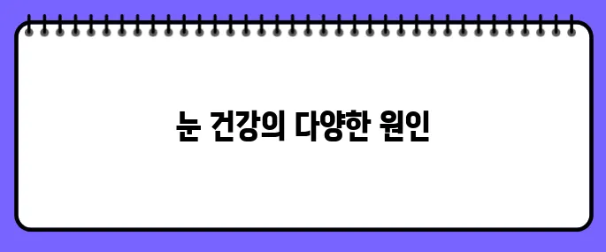 눈이 침침해지는 이유