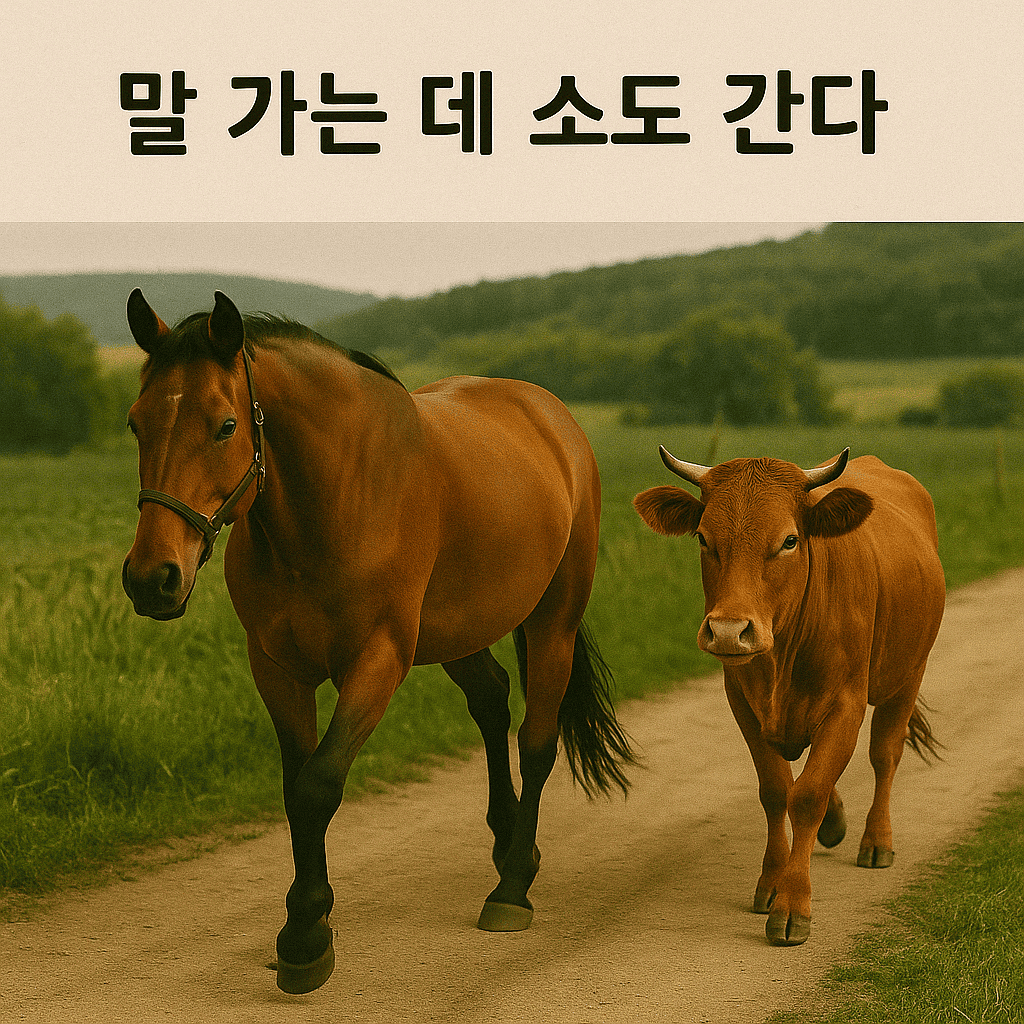 말 가는 데 소도 간다