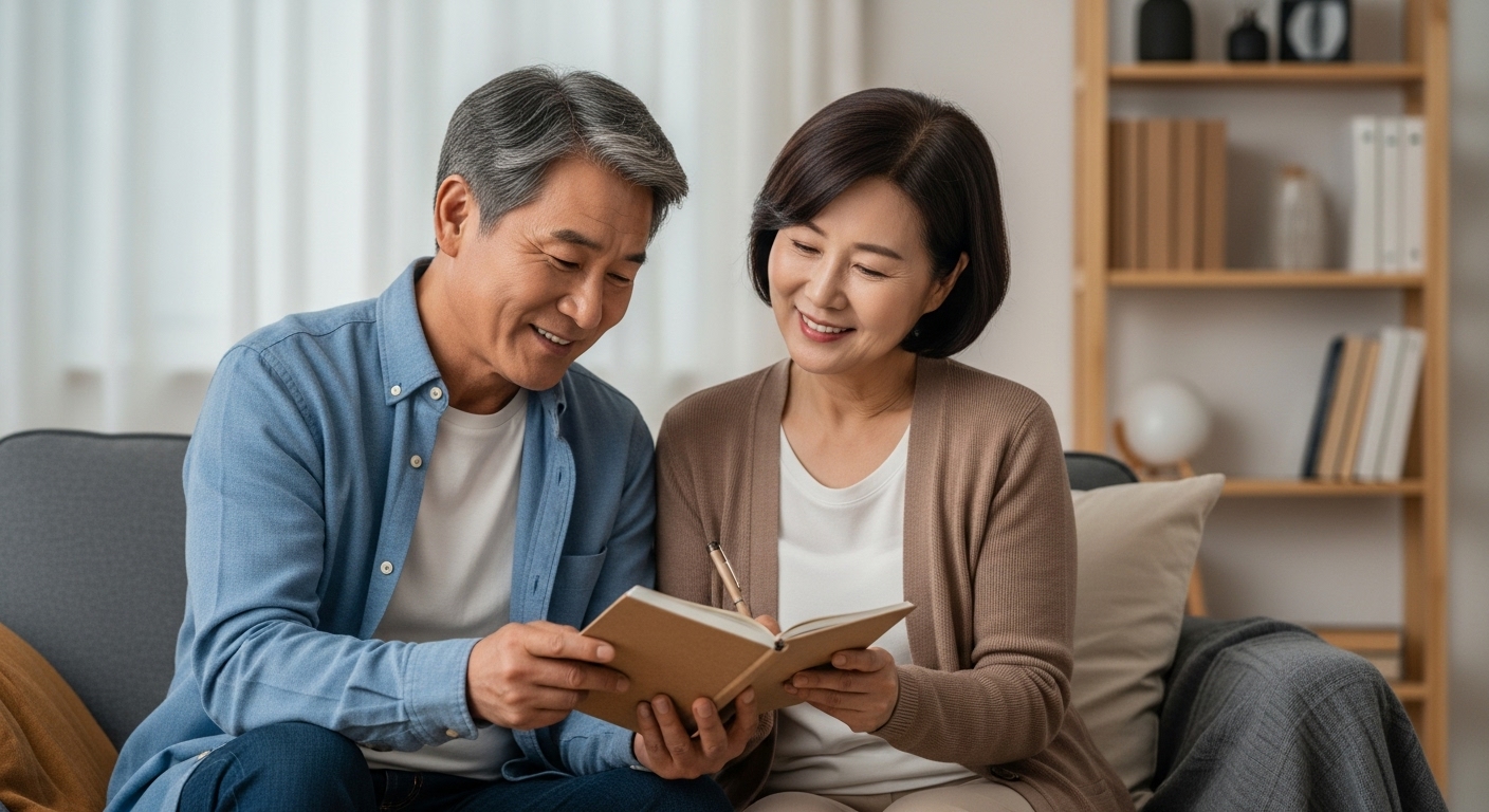 루틴 점검과 성취 확인 장면