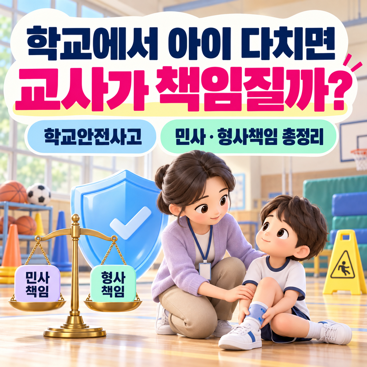 학교에서 아이 다치면 교사가 책임질까?｜학교안전사고 민사&middot;형사책임 총정리
