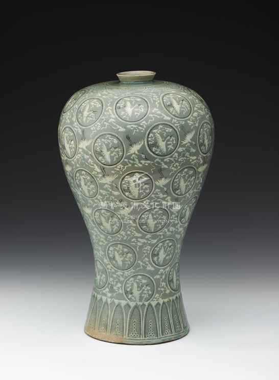 청자-상감운학문-매병