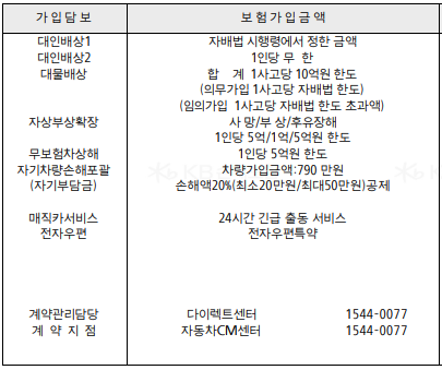 자동차보험 세부내역