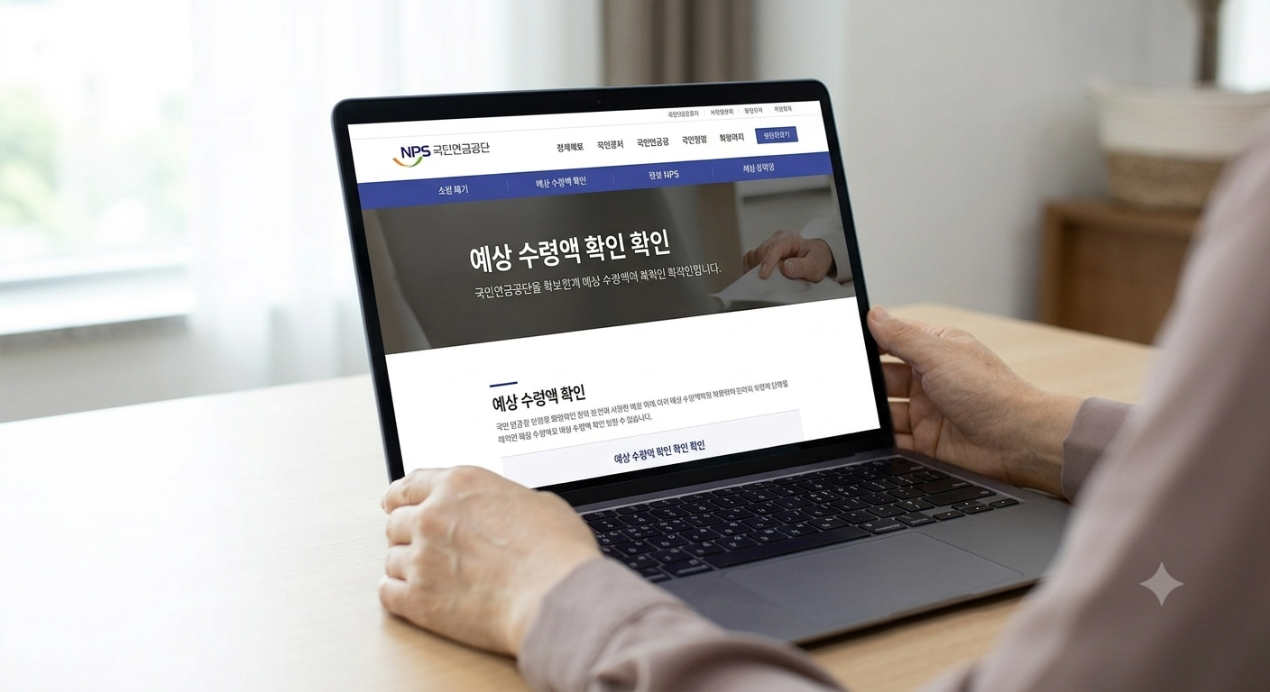 국민연금 모바일 앱 내 내연금 알아보기 예상 수령액 조회 결과 화면