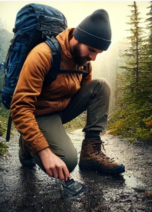 등산을 하는 남자의 모습