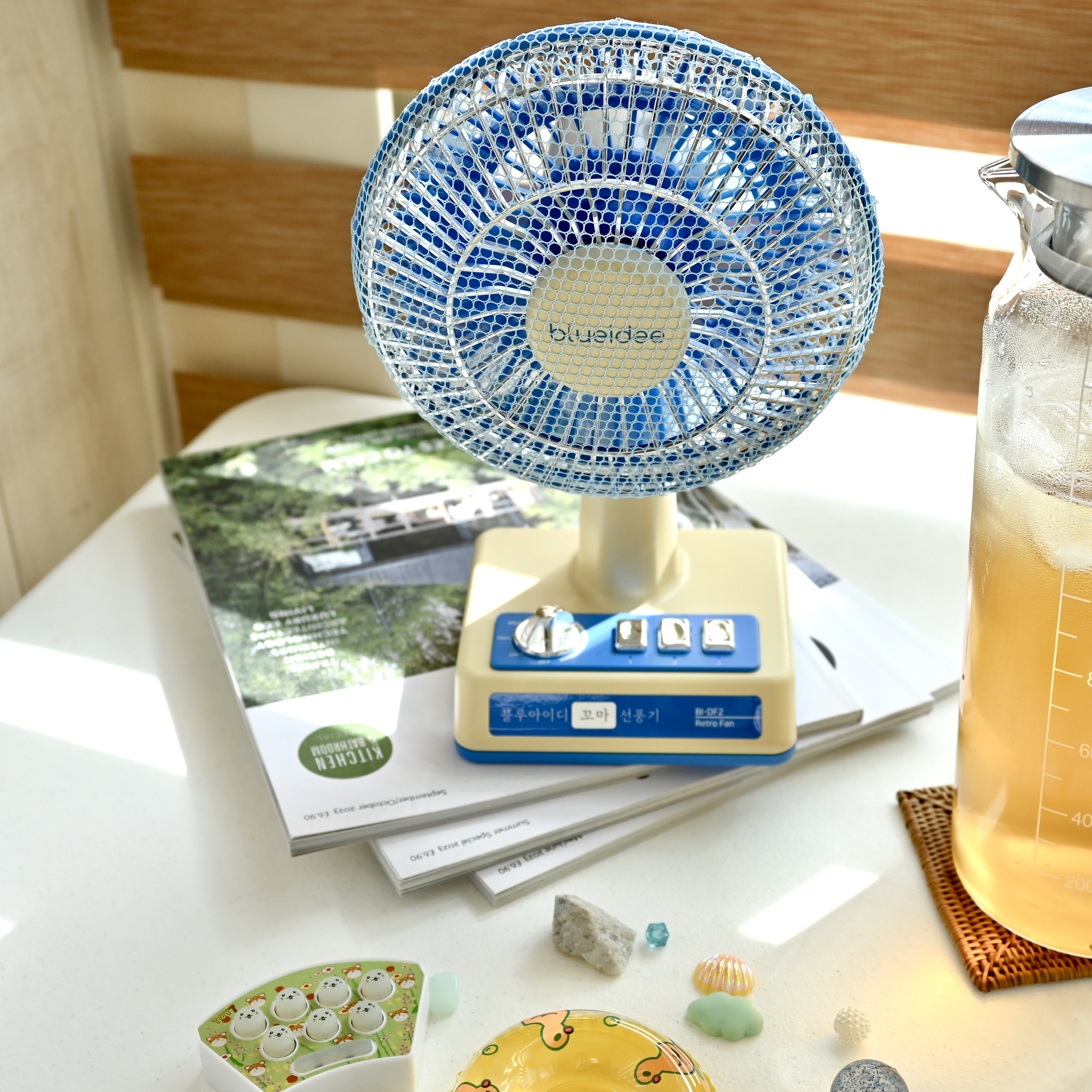 레트로 무선 미니 선풍기