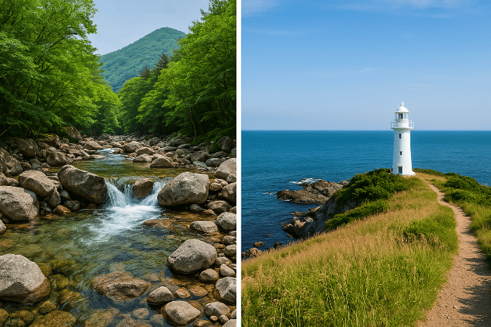 청도 운문사 계곡, 울산 간절곶