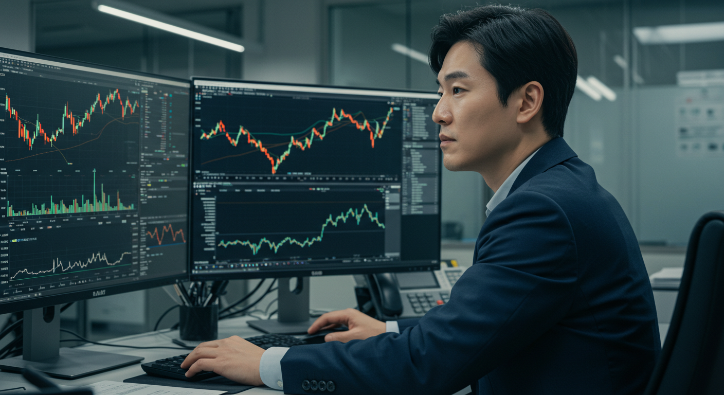 ETF와 개별 종목의 수익률을 비교 분석 중인 한국인 투자자