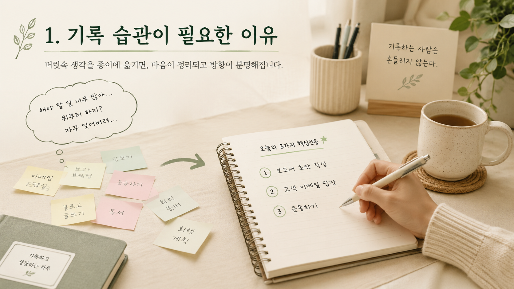 기록 습관이 필요한 이유