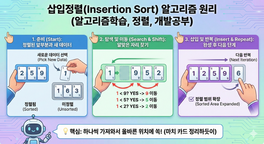 삽입정렬 알고리즘 원리