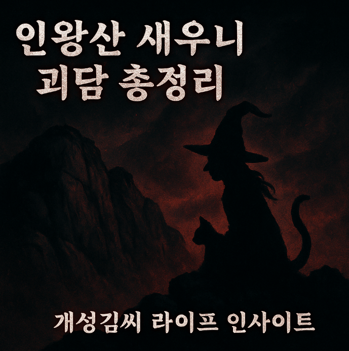 인왕산 새우니,인왕산 괴담,서울 귀신 전설,명성황후 귀신,무속 귀신,새우니 바위