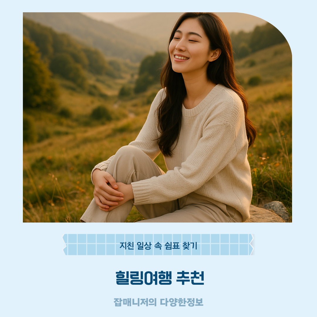 힐링여행 추천, 지친 일상 속 쉼표 찾기