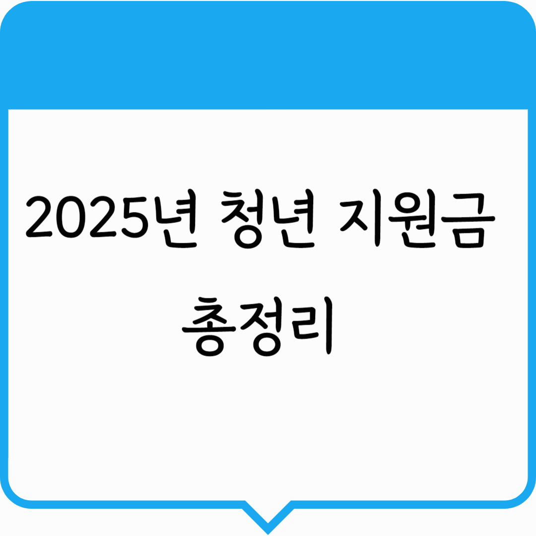 2025청년지원금 총정리