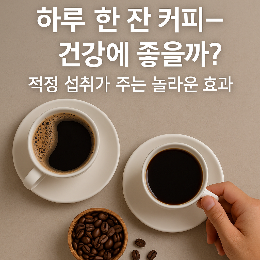 하루 한 잔 커피 건강에 좋을까 적정 섭취가 주는 놀라운 효과