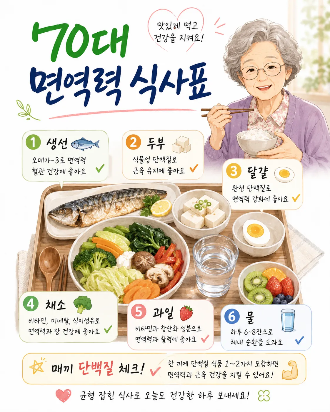70대 면역력 식사표