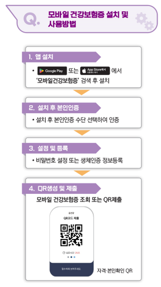 모바일 건강보험증 설치가이드
