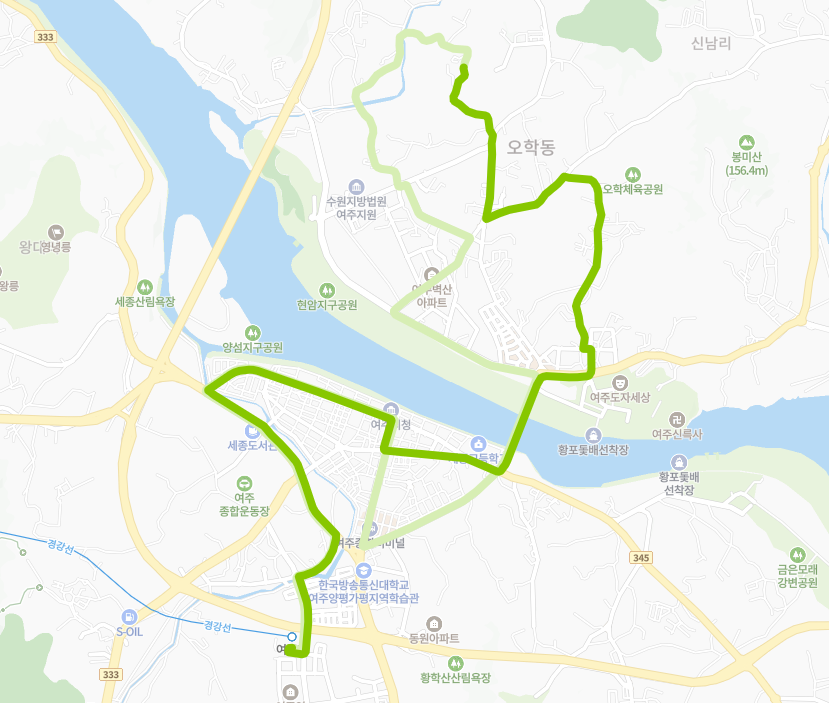 여주-911-1번-버스-노선-지도