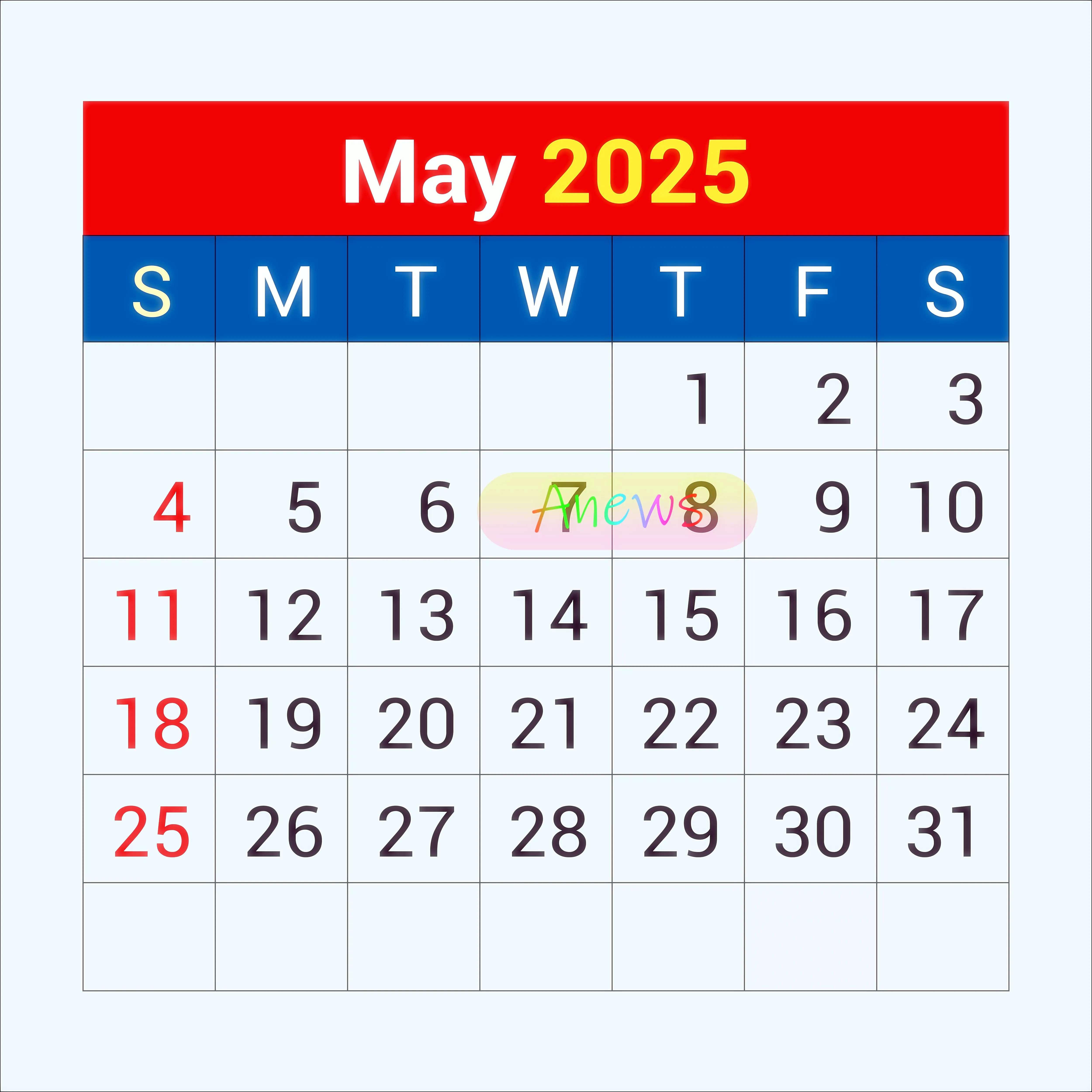 2025년 달력