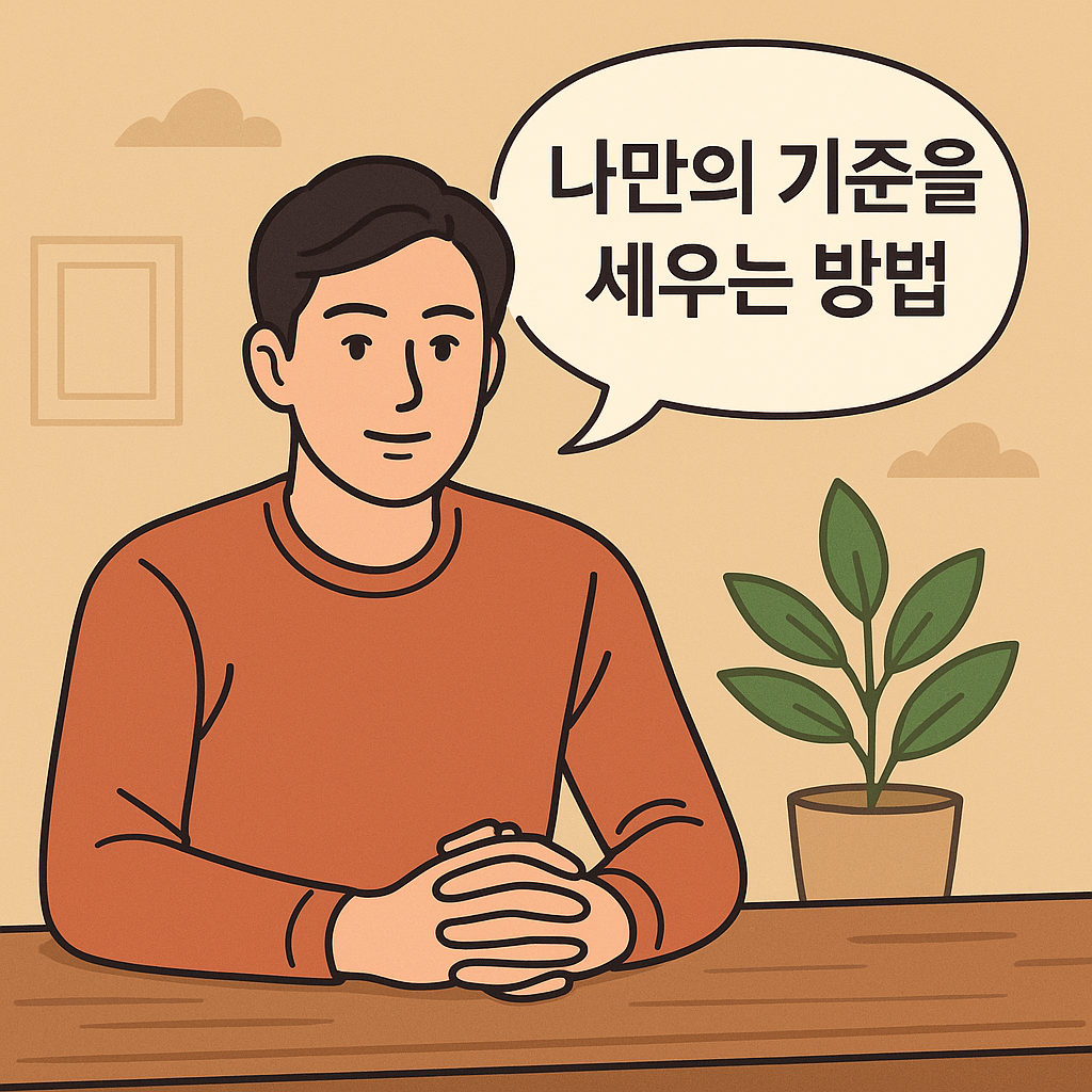 남들에게 휘둘리지 않는 법! 나만의 기준을 세우는 방법