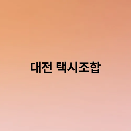 대전 택시조합