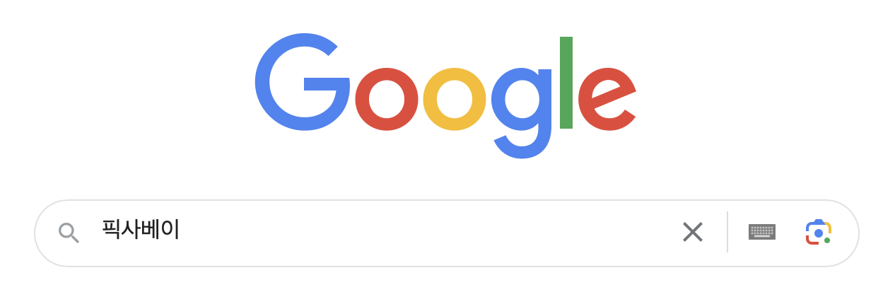 구글 포털사이트 검색창에 픽사베이라고 검색을 합니다.