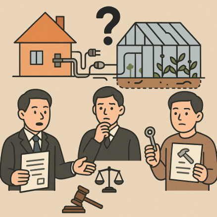 낙찰부동산 온실 부속시설의 권리 귀속 양도