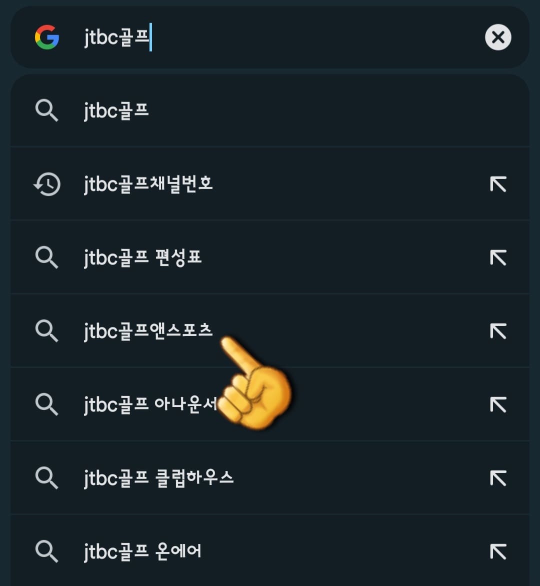 JTBC-골프앤스포츠-편성표-및-채널번호-쉽게-확인하는-방법-안내-다음,-네이버,-구글-검색-창에서-JTBC골프앤스포츠-검색하기