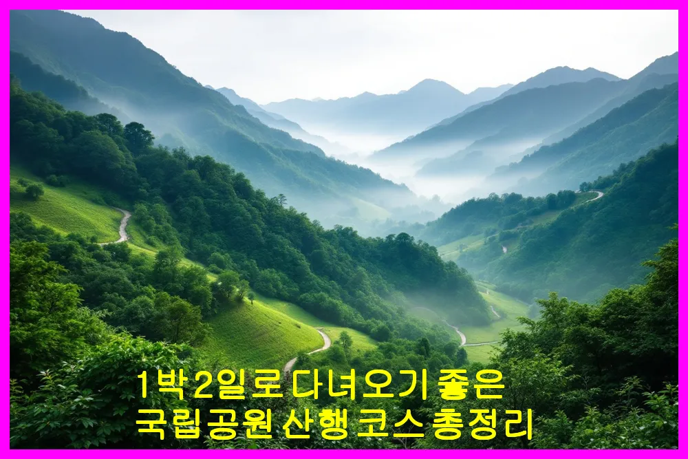 1박 2일로 다녀오기 좋은 국립공원 산행 코스 총정리