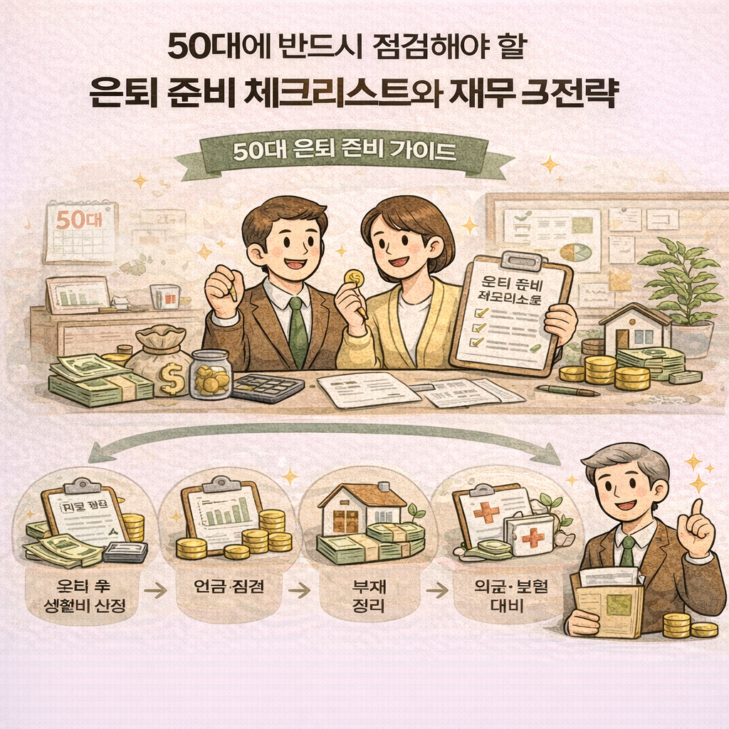 50대 은퇴 준비 가이드 인포그래픽