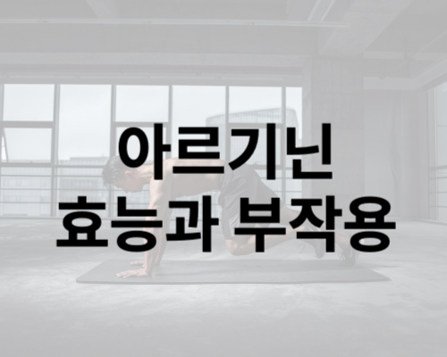 아르기닌 효능과 부작용