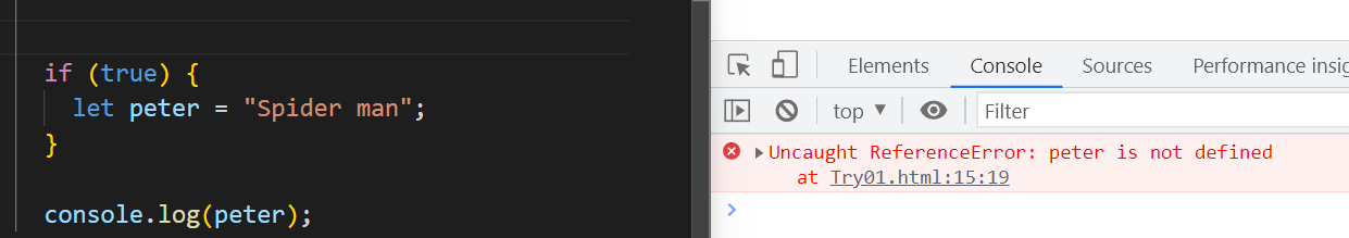 let이나-const는-if나-for문에-포함된-변수에-접근-불가능합니다.