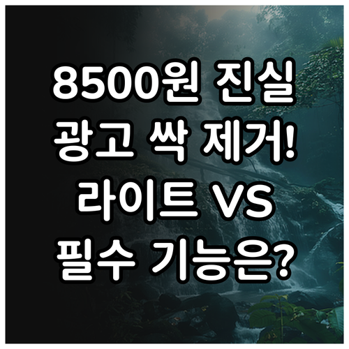 월 8500원 유튜브 라이트 프리미엄..