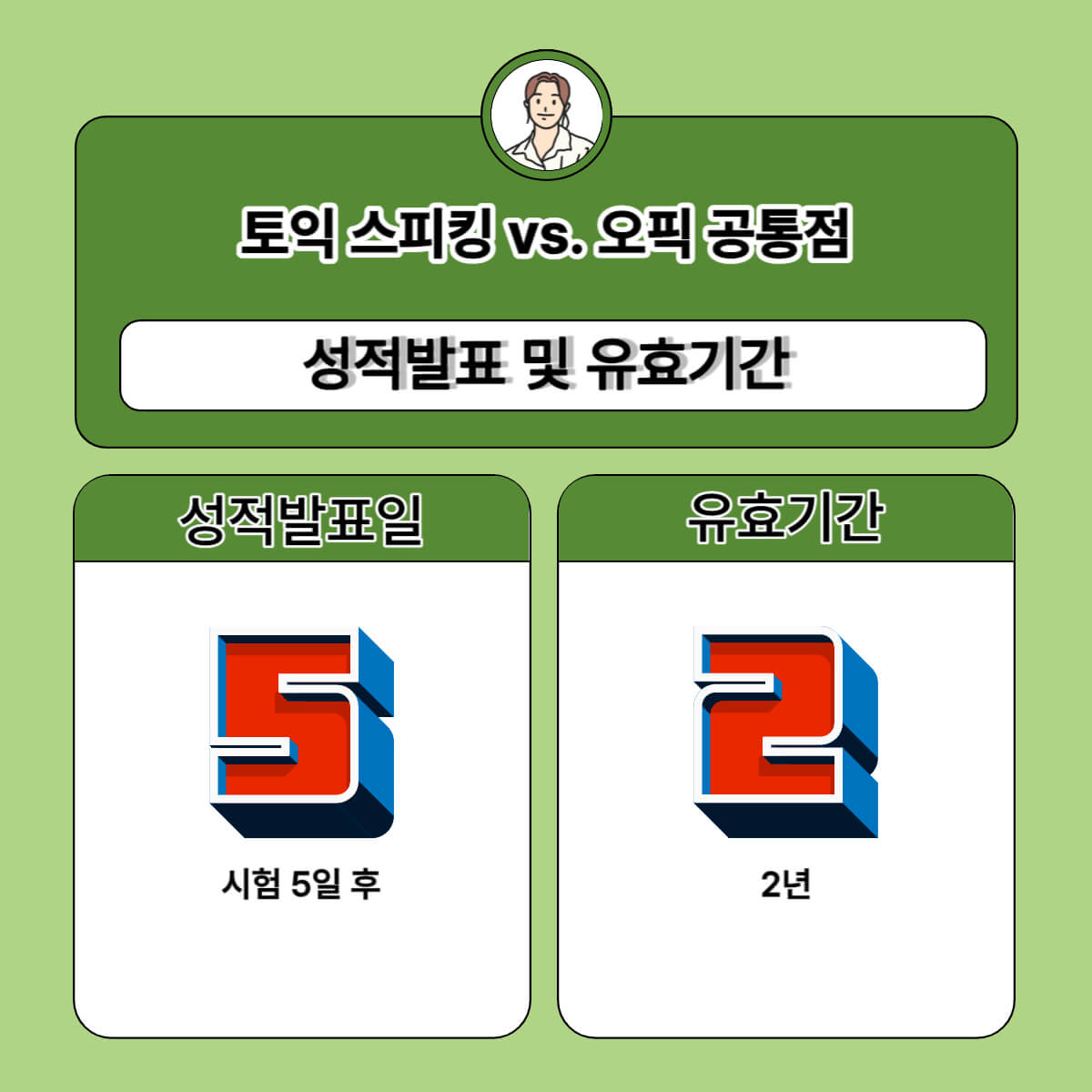 오픽 토익스피킹 차이 비교