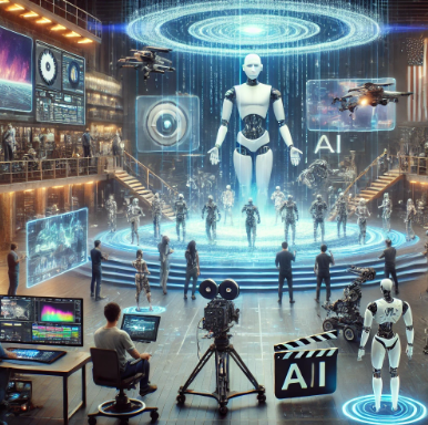 인공지능(AI) 기술로 영화 제작하는 이미지