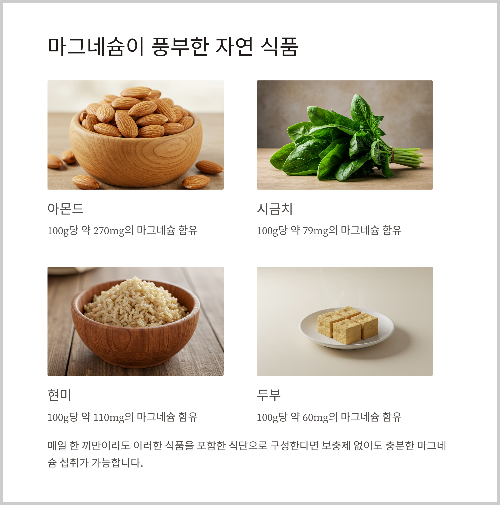 자연에서 섭취할 수 있는 식품 정리