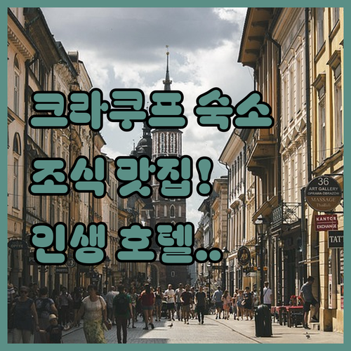 크라쿠프 인기 호텔 5종 비교 분석 ..