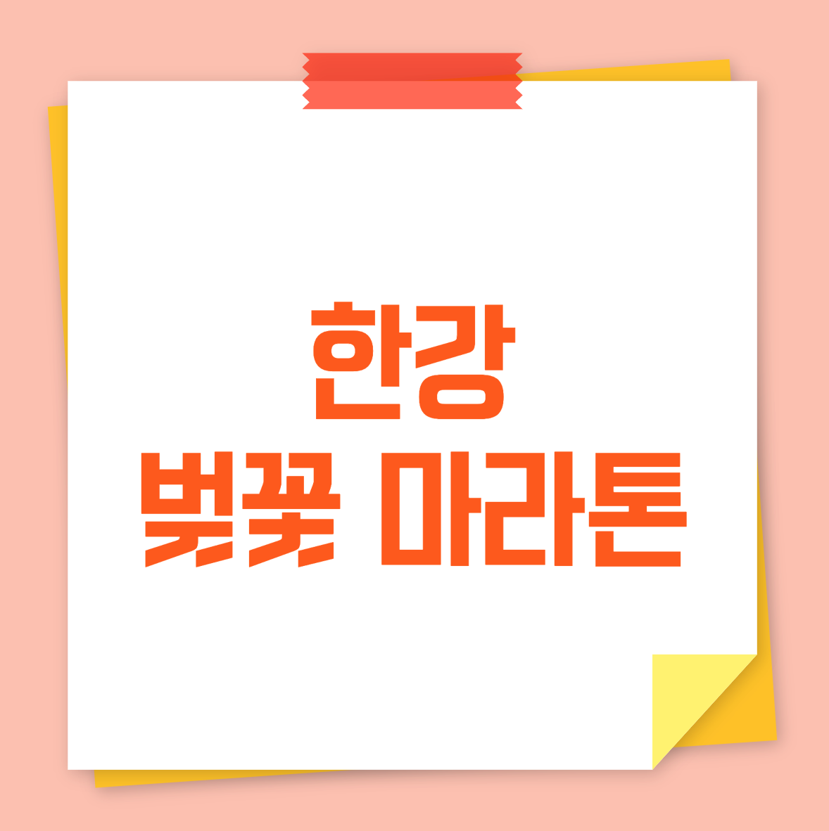 한강 벚꽃 마라톤