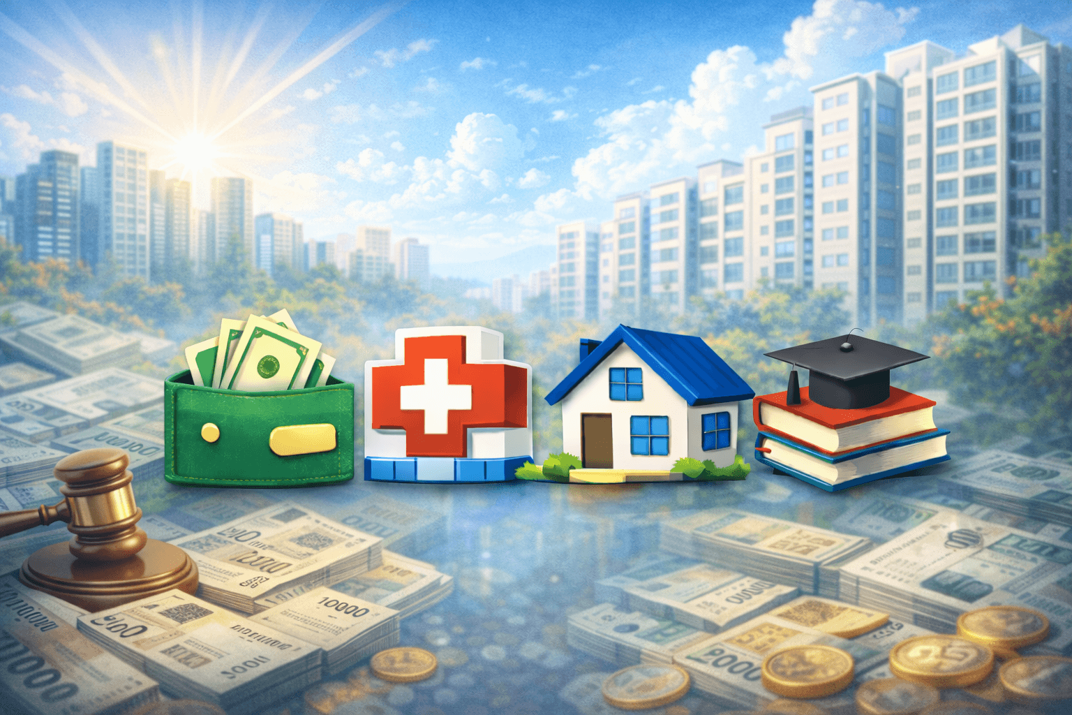 2026년 기초생활수급자 조건 변경 총정리 (생계&middot;의료&middot;주거&middot;교육급여)