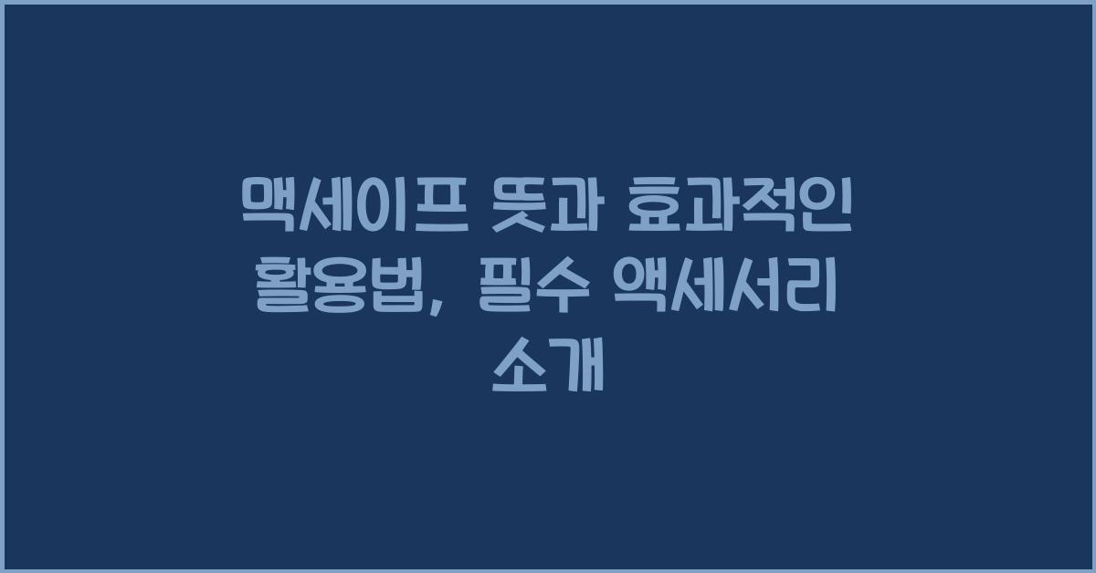 맥세이프 뜻