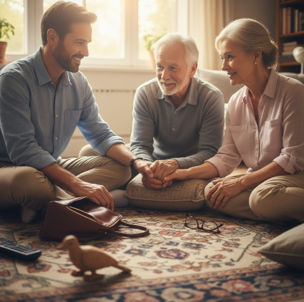 노년기 피해 의심 증상 완화를 위한 투명 수납함 활용 및 밝은 조명의 안심 환경 조성 사례 시각화 자료
