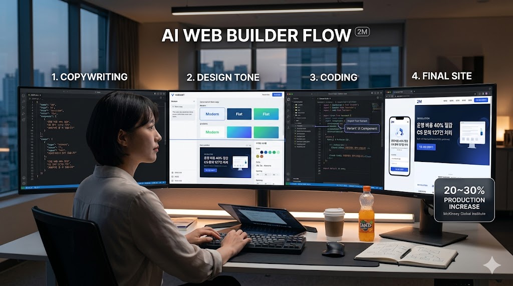 AI 웹사이트 제작 (카피라이팅, Variant, Claude Code)