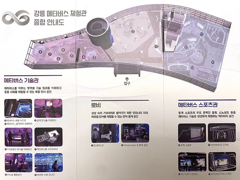 강릉 메타버스 체험관 종합안내도